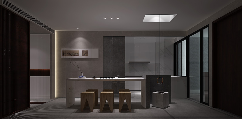 新中式风格室内装修设计效果图-雅颂流花君庭平层-室内休闲餐厅装修设计 新中式风格室内装修设计效果图-雅颂流花君庭平层-室内休闲餐厅装修设计