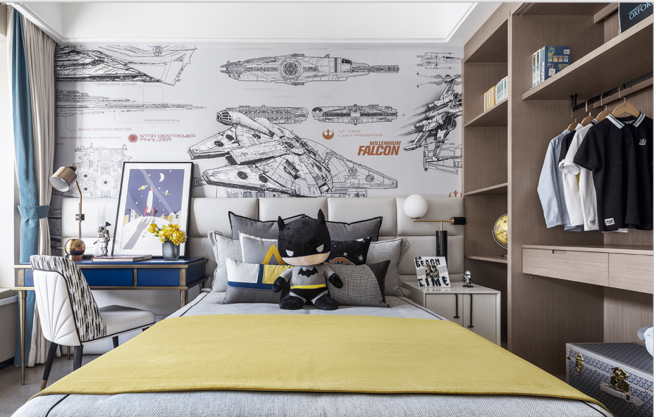 新中式风格家装设计室内装修效果图-儿童房 新中式风格家装设计室内装修效果图-儿童房