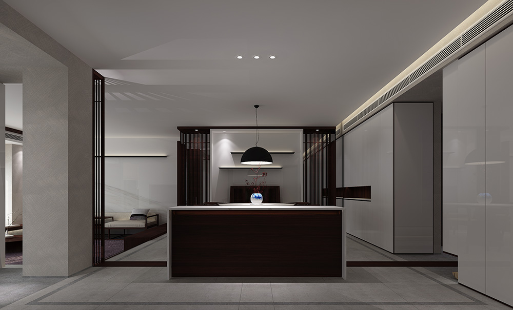 新中式风格室内装修设计效果图-雅颂流花君庭平层-室内餐厅装修设计 新中式风格室内装修设计效果图-雅颂流花君庭平层-室内餐厅装修设计